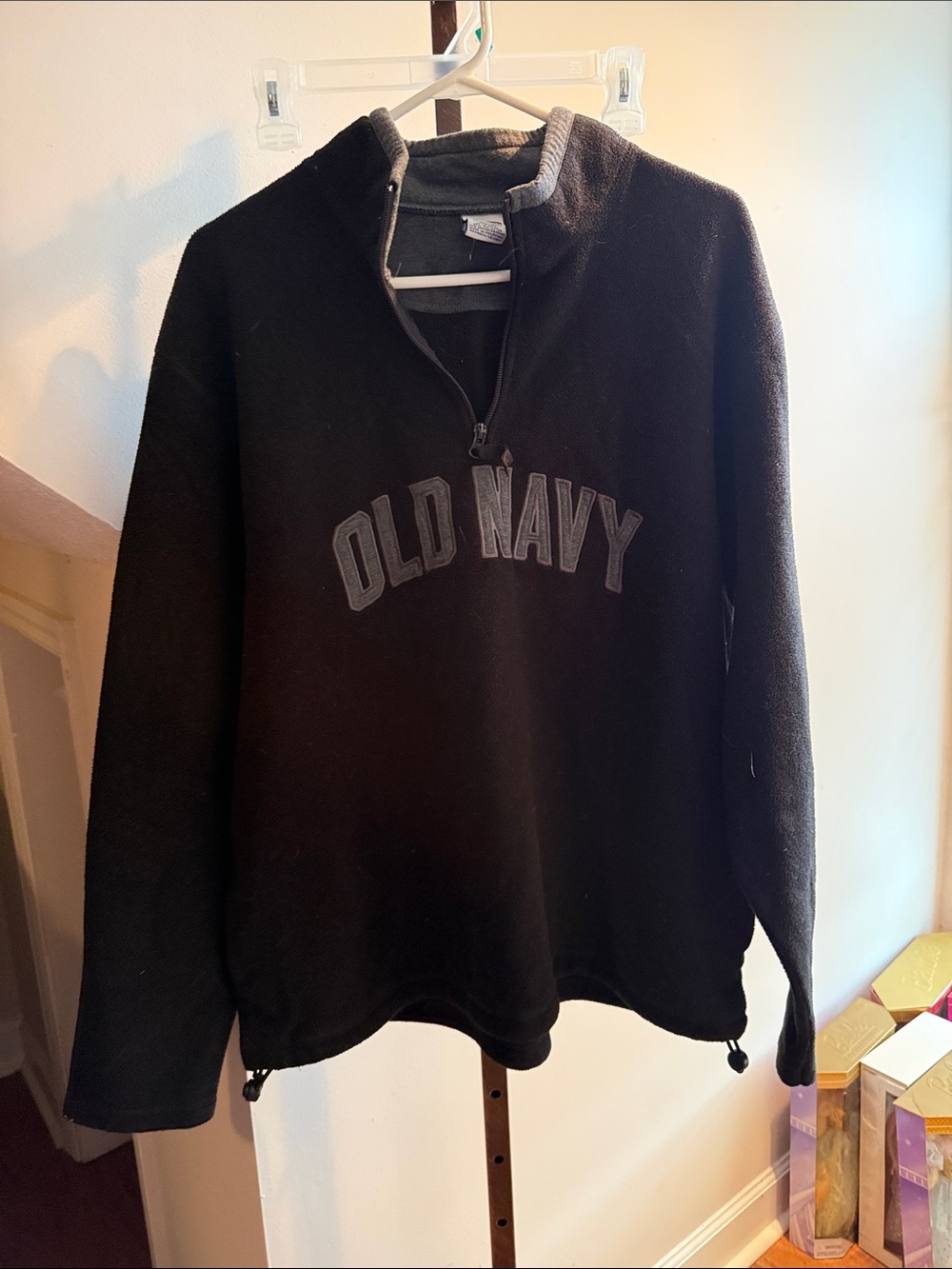 Old Navy Black Half-Zip Turtleneck Pullover